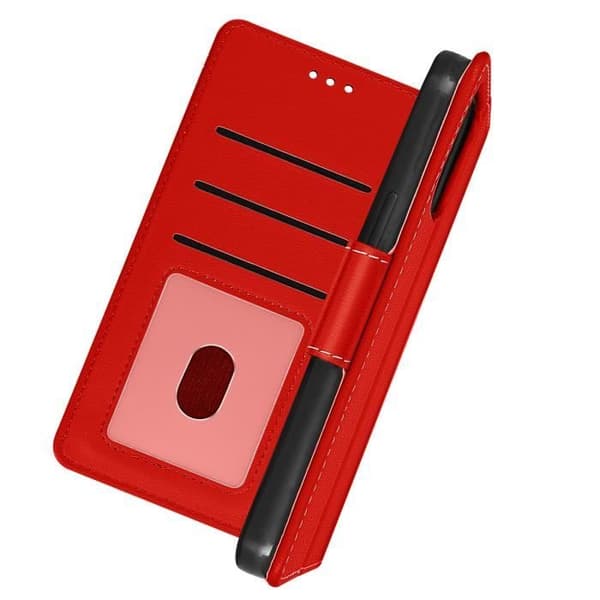 iPhone 13 Mini Plånboksfodral Flerfack Videostöd Röd