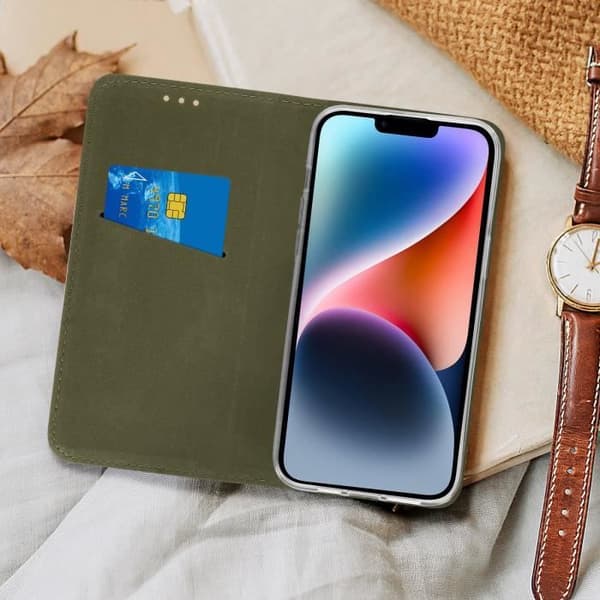 iPhone 14 Fodral Magnetisk flipkorthållare Stödfunktion roséguld