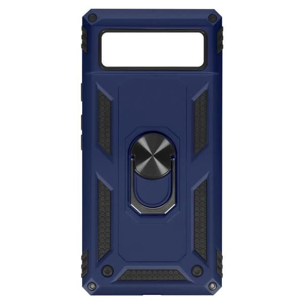 Google Pixel 6A Hybrid Stötsäkert fodral Hållerring Videostöd Blå