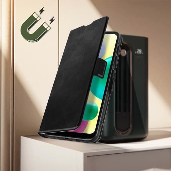 Xiaomi Redmi 10A Fodral - AVIZAR - Multifunktion Flip dubbelt magnetiskt lås - Svart