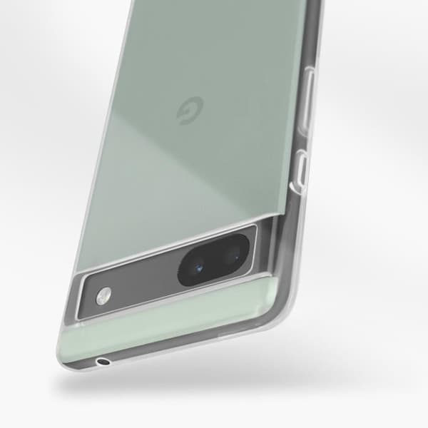AVIZAR fodral för Google Pixel 6a - Mjuk silikon - 9H härdat glasfilm - Svart kontur