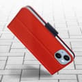 Miniatyrbild 3 av 4: AVIZAR iPhone 14 fodral - Korthållarplånbok - Röd och blå - Horisontell stativfunktion
