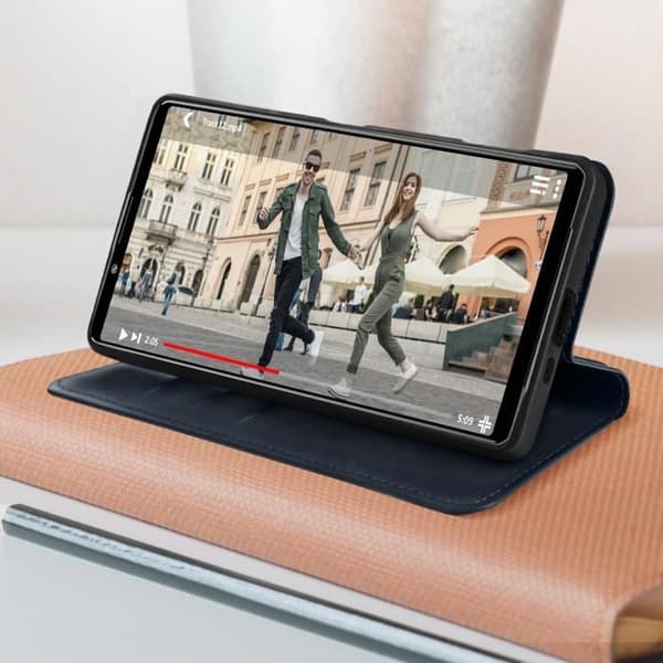 Sony Xperia Pro 1 Wallet Video Support Magnetic Tab Midnight Blue