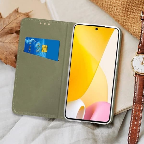 Xiaomi 12 Lite Fodral - AVIZAR - Magnetisk flipkorthållare - Röd - Stativfunktion