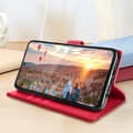Miniatyrbild 3 av 4: Motorola Moto G52 och G82 Fodral Flip Wallet Video Support Handledsrem Fuschia