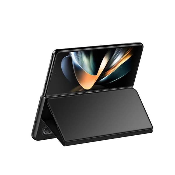 AVIZAR Samsung Galaxy Z Fold 4 Clear View-fodral - Svart - Videostöd för spegelflik