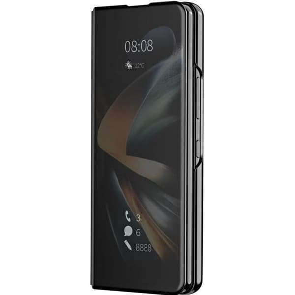 AVIZAR Samsung Galaxy Z Fold 4 Clear View-fodral - Svart - Videostöd för spegelflik