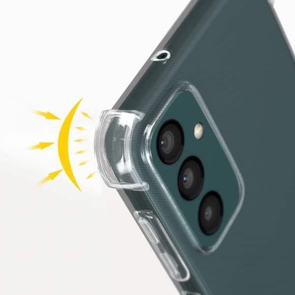 Fodral till Samsung Galaxy A23 5G och M23 5G - AVIZAR - Silikongel - Förstärkta hörn - Genomskinlig