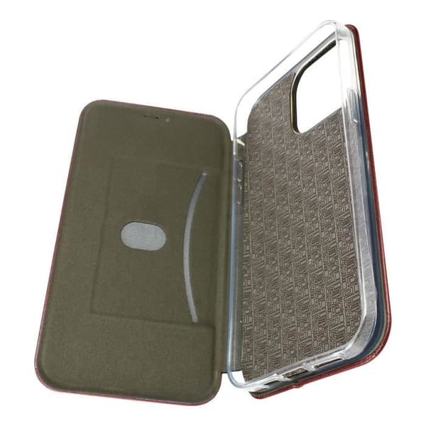 iPhone 14 Pro Max fodral - AVIZAR - Korthållarflik - Burgundy satinfinish