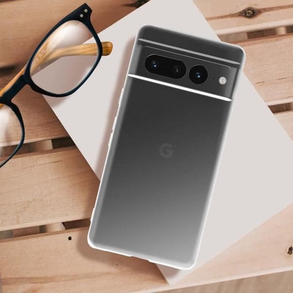 Google Pixel 7 Pro Fodral - AVIZAR - Tunt och lätt - Genomskinligt vitt