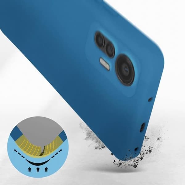 Skyddsskal AVIZAR för Xiaomi 12 Lite - Halvstyv silikon - Mjuk Soft-touch finish - Blå
