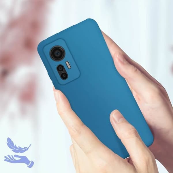 Skyddsskal AVIZAR för Xiaomi 12 Lite - Halvstyv silikon - Mjuk Soft-touch finish - Blå
