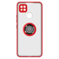 Miniatyrbild 1 av 4: Xiaomi Redmi 10A Bi-material fodral Metallring Videostöd röd