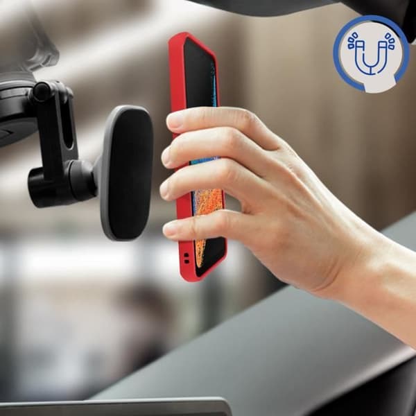 Coque Samsung Xcover 6 Pro - AVIZAR - Bi-matière - Bague Métallique - Rouge