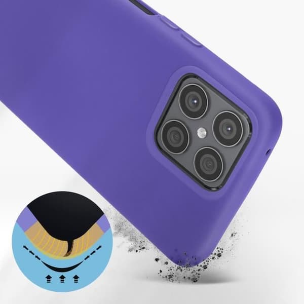 Honor X8 Silikonfodral Halvstyvt Soft-touch Tunn Lila