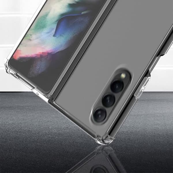 AVIZAR Skyddsfodral för Samsung Galaxy Z Fold 4, mjuk silikon med tydliga stötsäkra hörn