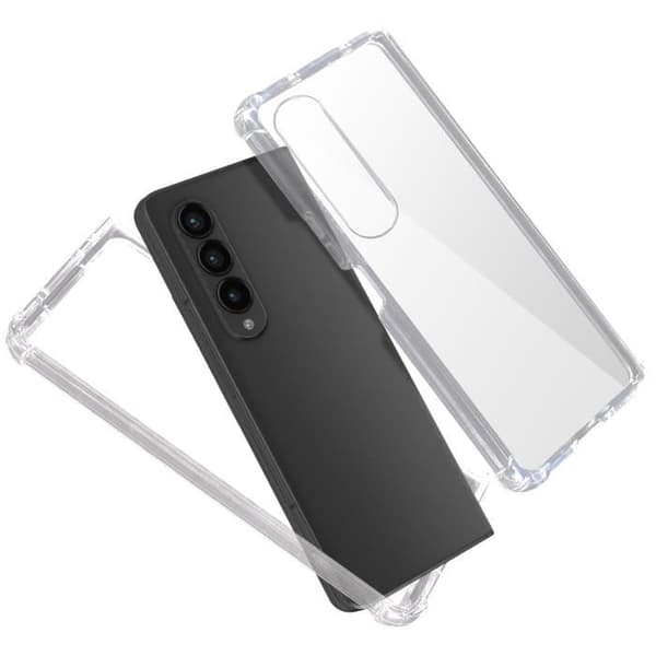 AVIZAR Skyddsfodral för Samsung Galaxy Z Fold 4, mjuk silikon med tydliga stötsäkra hörn