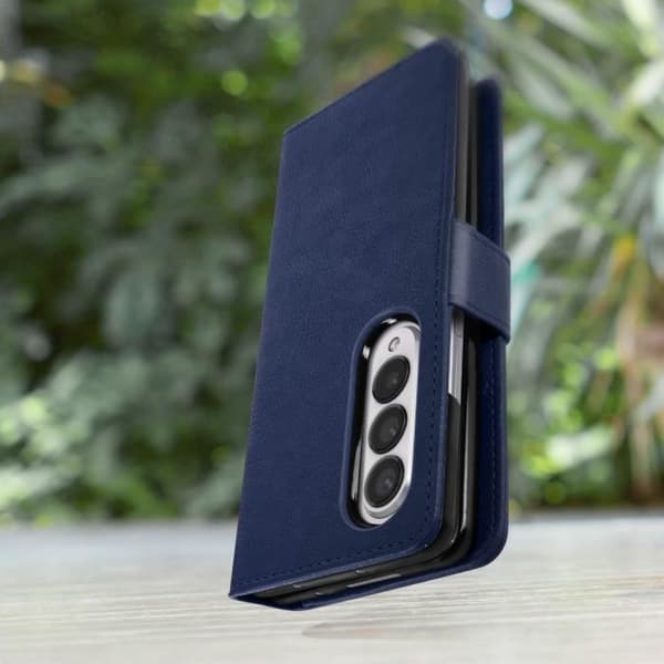 Samsung Galaxy Z Fold 4 Plånbok Magnetic Tab Cover midnattsblå