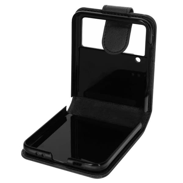 Samsung Galaxy Z Flip 3 Flip Fodral med magnetflik Svart - AVIZAR - Stel - Syntet - Flik