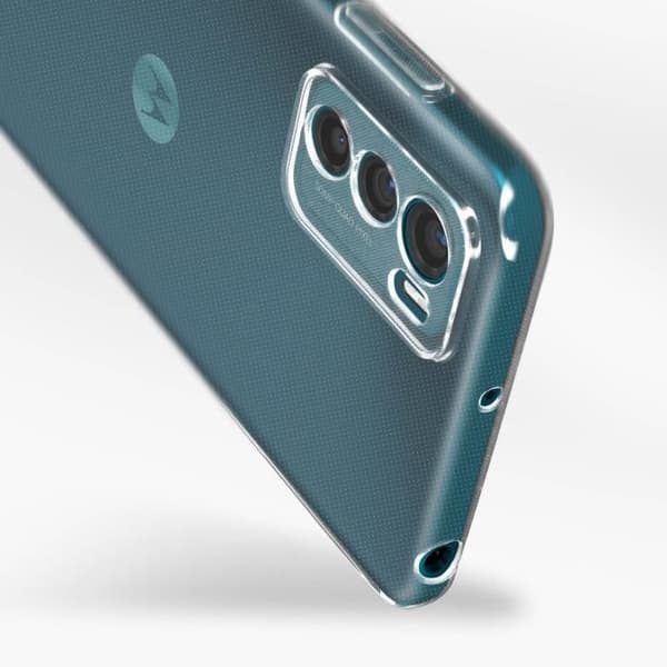 Fodral till Motorola Moto G42 - AVIZAR - Hård - Vit - Mjuk silikon - Genomskinlig