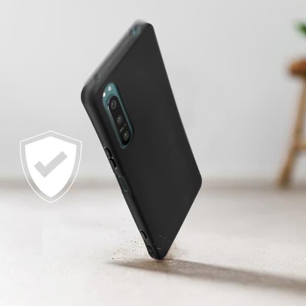 Sony Xperia 5 IV Fodral Resistant Silikongel Mjuk Flexibel Tunn Lättviktssvart