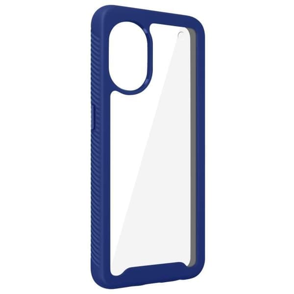 Oppo Reno 8 Lite 5G Fodral - AVIZAR - Transparent rygg + blå silikonkontur - Förstärkt skydd - Modernt