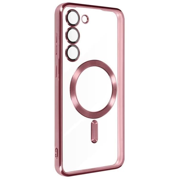 AVIZAR Fodral till Samsung S23 - Mjuk - Genomskinlig / Rosa - MagSafe