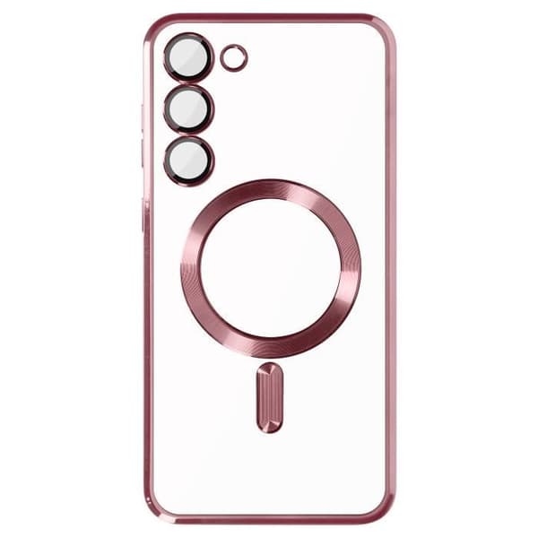AVIZAR Fodral till Samsung S23 - Mjuk - Genomskinlig / Rosa - MagSafe