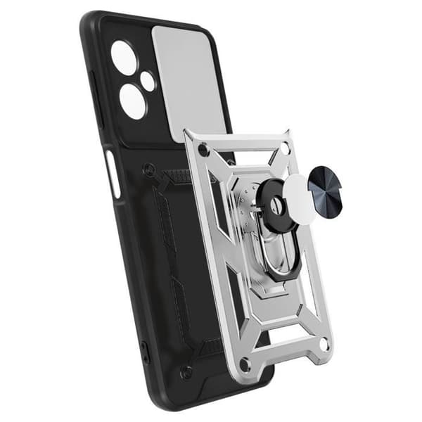 Fodral - AVIZAR - Xiaomi Redmi Note 12 5G - Stötsäker - Ring Video Support - Silver