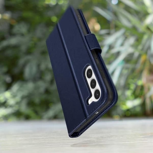 Fodral till Samsung Galaxy S23 Plus - AVIZAR - Plånbok och videostöd - Blå