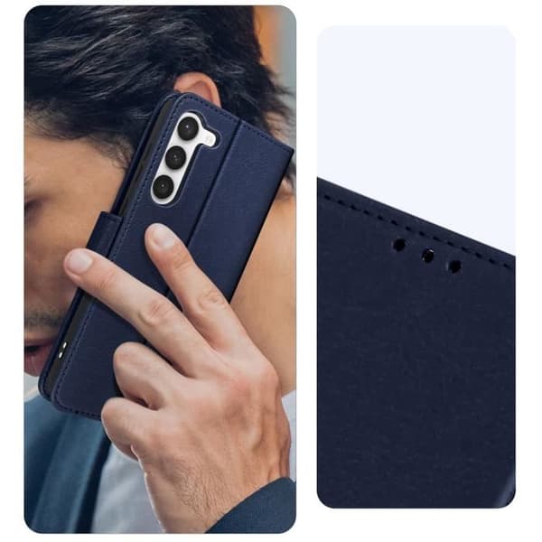 Fodral till Samsung Galaxy S23 Plus - AVIZAR - Plånbok och videostöd - Blå
