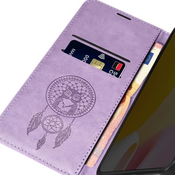 Etui för Xiaomi 12 Lite - AVIZAR - Mandala Fångare av Drömmar - Lila - Mjuk - Magnetisk