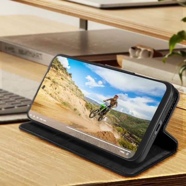 Fodral till Xiaomi 13 - AVIZAR - Imiterat läder - Plånbok och videostöd - Svart