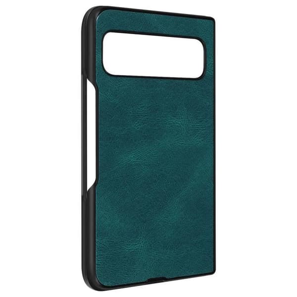 Hårt skyddsfodral för Google Pixel Fold - AVIZAR - Imiterat läder Turkos - Blå - Vuxen