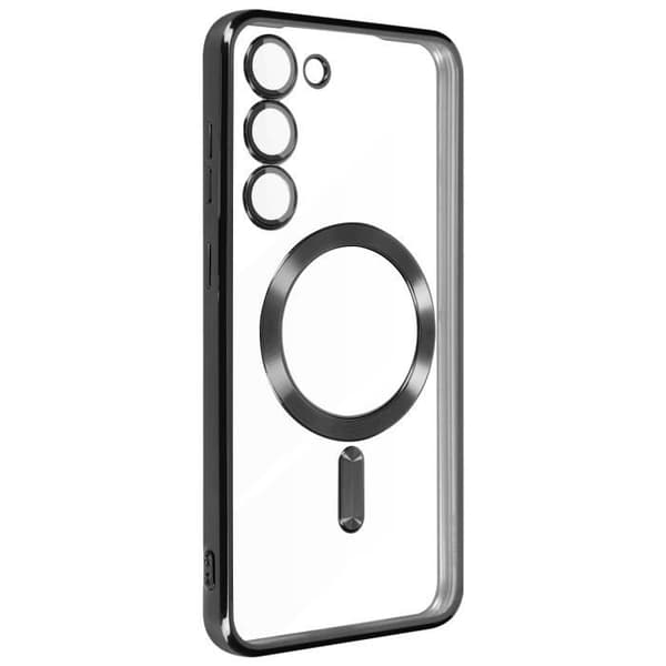 AVIZAR Skyddsfodral till Samsung S23 - Genomskinlig / Svart - MagSafe-kompatibel