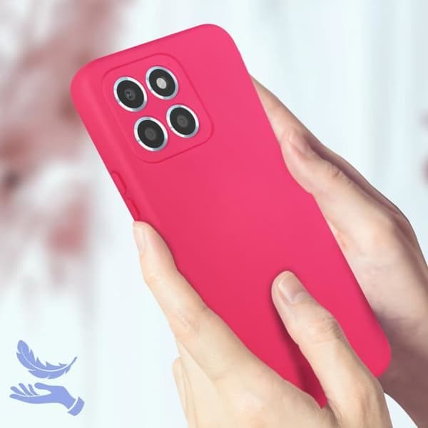 Fodral för Honor X6 och Honor X8 5G - AVIZAR - Halvstyv Soft-touch Fin - Rosa - Fuchsia