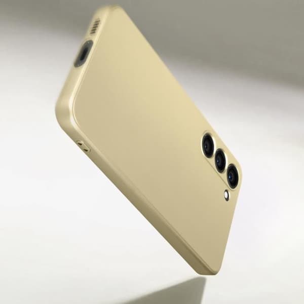 Fodral till Samsung Galaxy S23 Plus - AVIZAR - Mjuk - Gul - Metallisk effekt - Mjuk finish