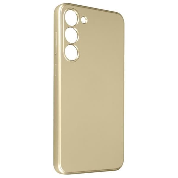 Fodral till Samsung Galaxy S23 Plus - AVIZAR - Mjuk - Gul - Metallisk effekt - Mjuk finish