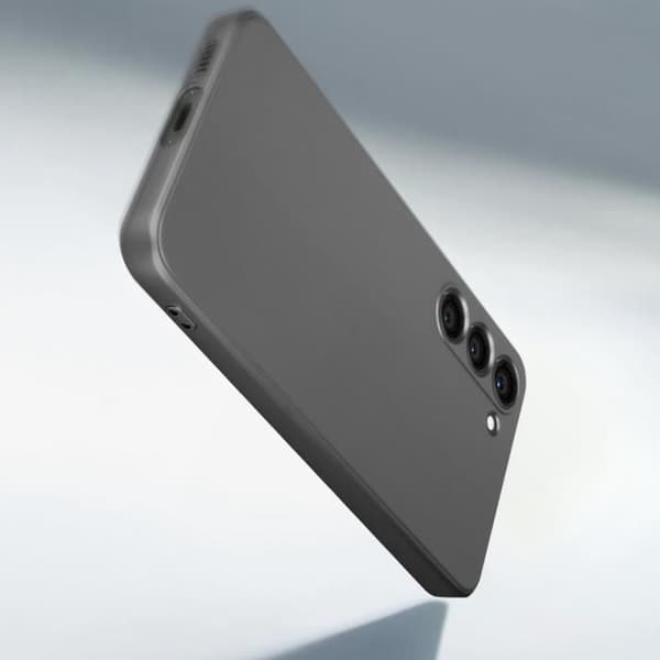 AVIZAR mjukt fodral till Samsung Galaxy S23 Plus - Grå metallisk effekt - Elegant design och ökat skydd