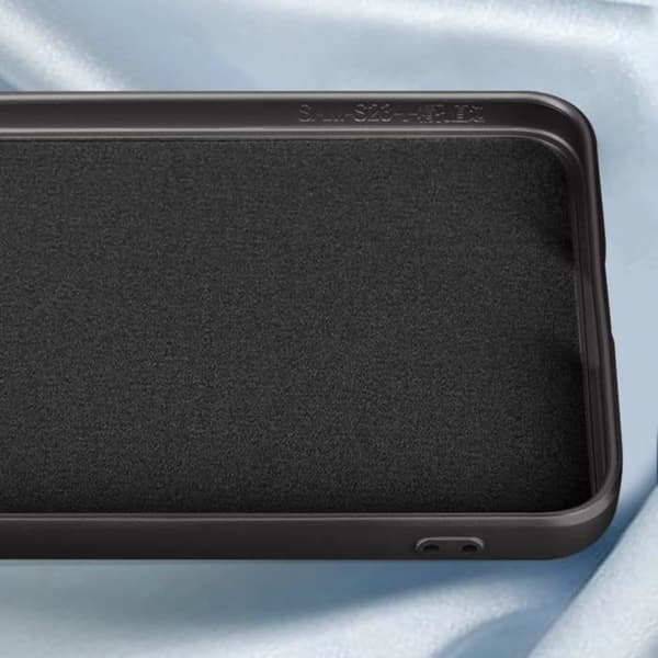 AVIZAR mjukt fodral till Samsung Galaxy S23 Plus - Grå metallisk effekt - Elegant design och ökat skydd