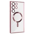 Miniatyrbild 2 av 4: Fodral - AVIZAR - Samsung S23 Ultra - Transparent kameraskydd - Magnetisk ring - Rosa