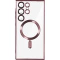 Miniatyrbild 1 av 4: Fodral - AVIZAR - Samsung S23 Ultra - Transparent kameraskydd - Magnetisk ring - Rosa