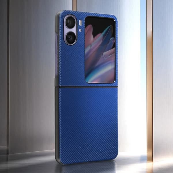AVIZAR Skyddsfodral för Oppo Find N2 Flip - Blå - Koleffekt - Snygg och unik design