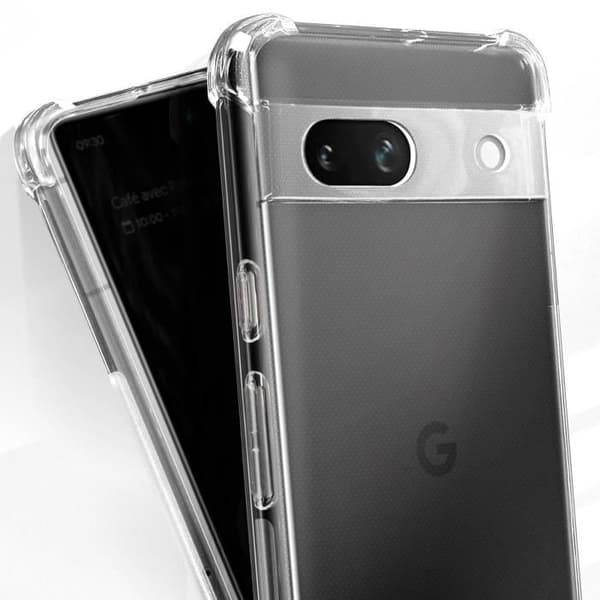 Fodral - AVIZAR - Google Pixel 7a - Gel silikon - Stötsäkra förstärkta hörn - Transparent