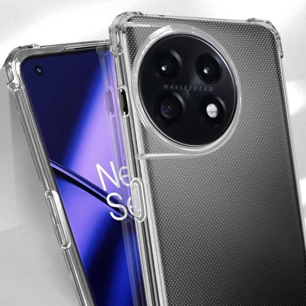 Fodral till OnePlus 11 - AVIZAR - Mjukt silikon - Förstärkt hörn - Stötsäker Transparent