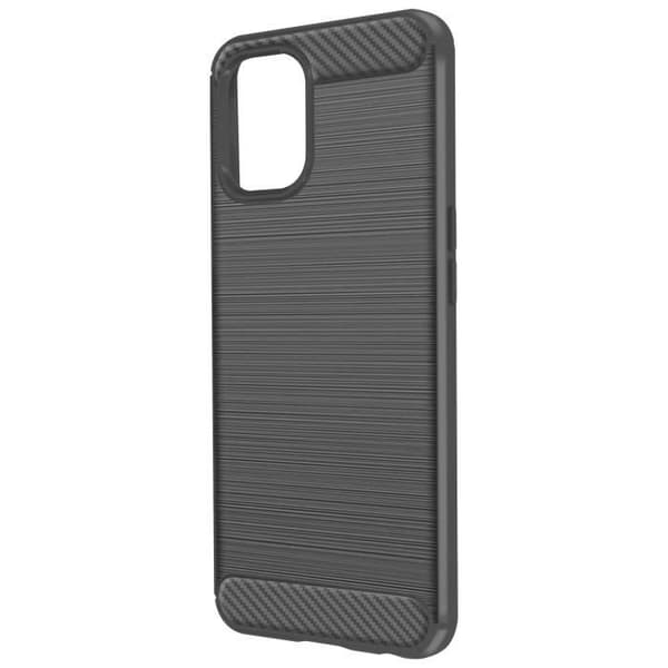Fodral till Realme 9i 5G - AVIZAR - Svart - Borstad koleffekt - Skydd mot stötar och repor