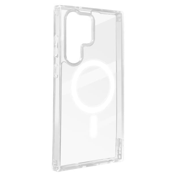 MagSafe Fodral till Samsung Galaxy S23 Ultra - AVIZAR - Gel Silikon - Genomskinlig - Förstärkta hörn