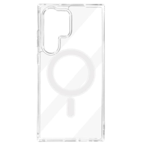 MagSafe Fodral till Samsung Galaxy S23 Ultra - AVIZAR - Gel Silikon - Genomskinlig - Förstärkta hörn