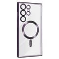 Miniatyrbild 2 av 4: MagSafe fodral för Samsung S23 Ultra kameraskydd Transparent / Lila