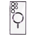 Miniatyrbild 1 av 4: MagSafe fodral för Samsung S23 Ultra kameraskydd Transparent / Lila